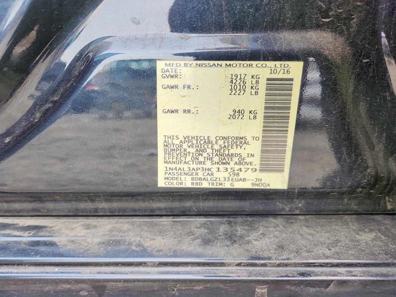 2017 Nissan Altima 2.5