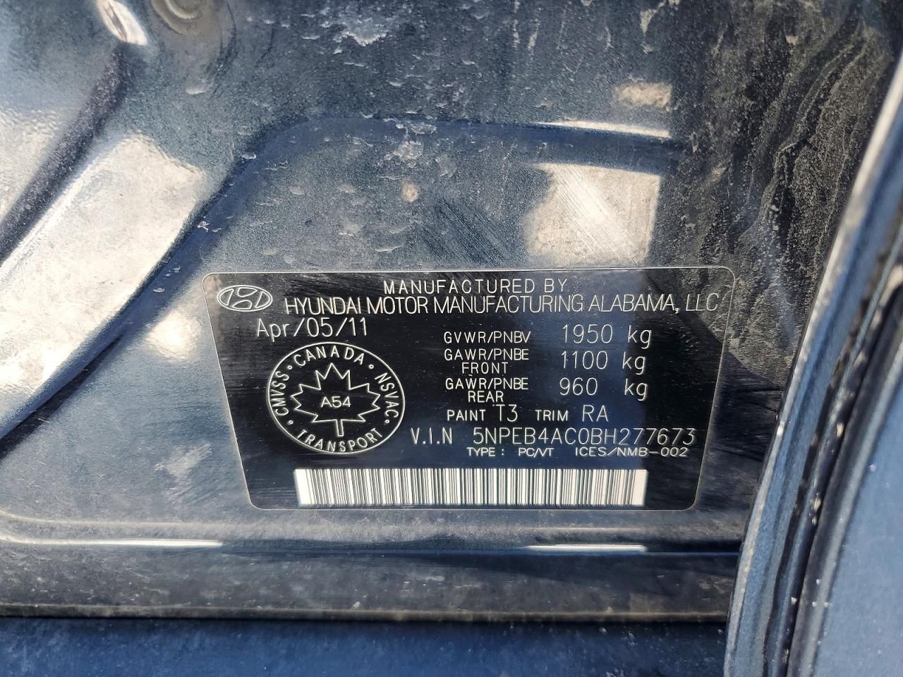 2011 Hyundai Sonata gls