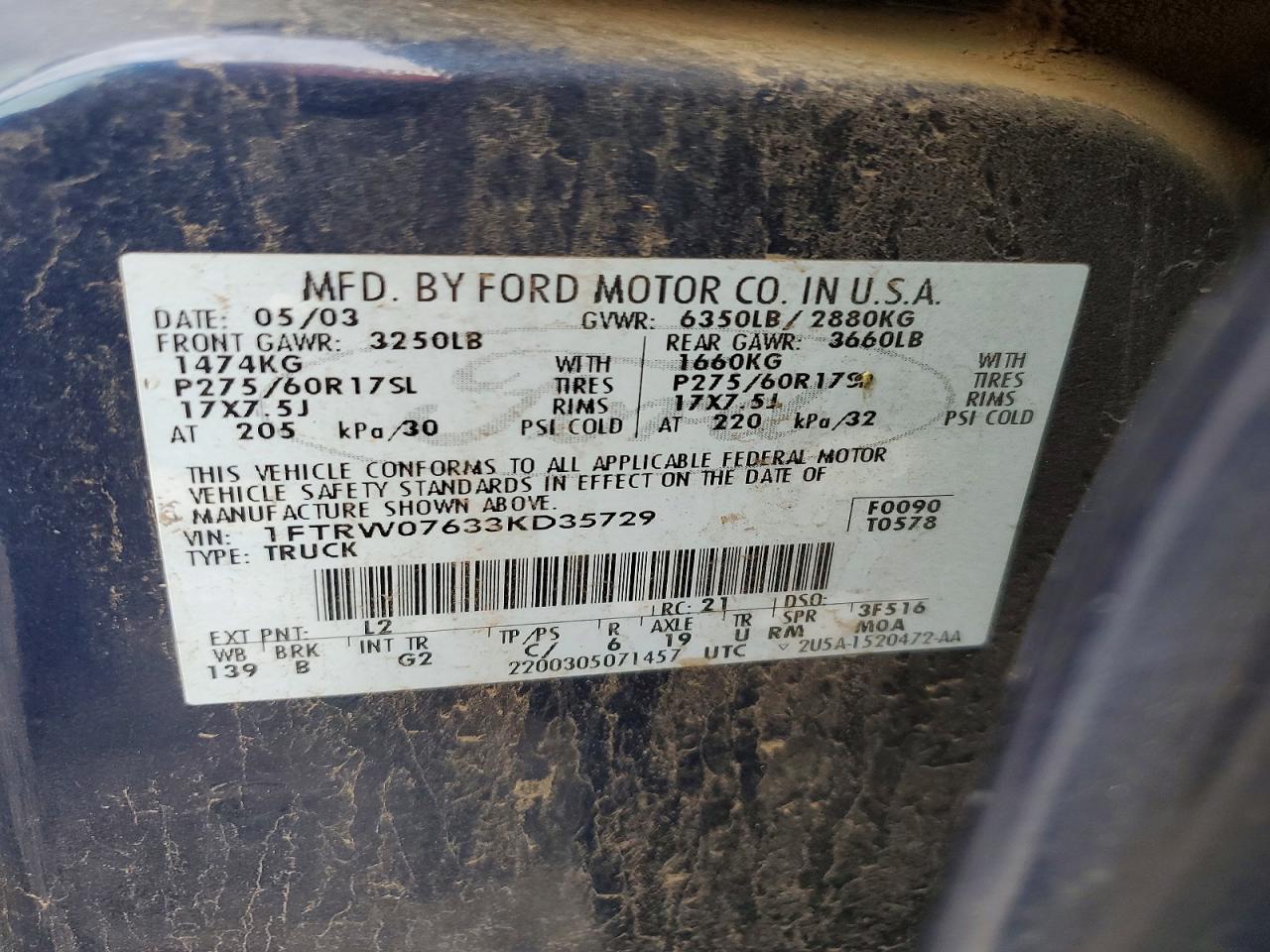2003 Ford F150 Supercrew