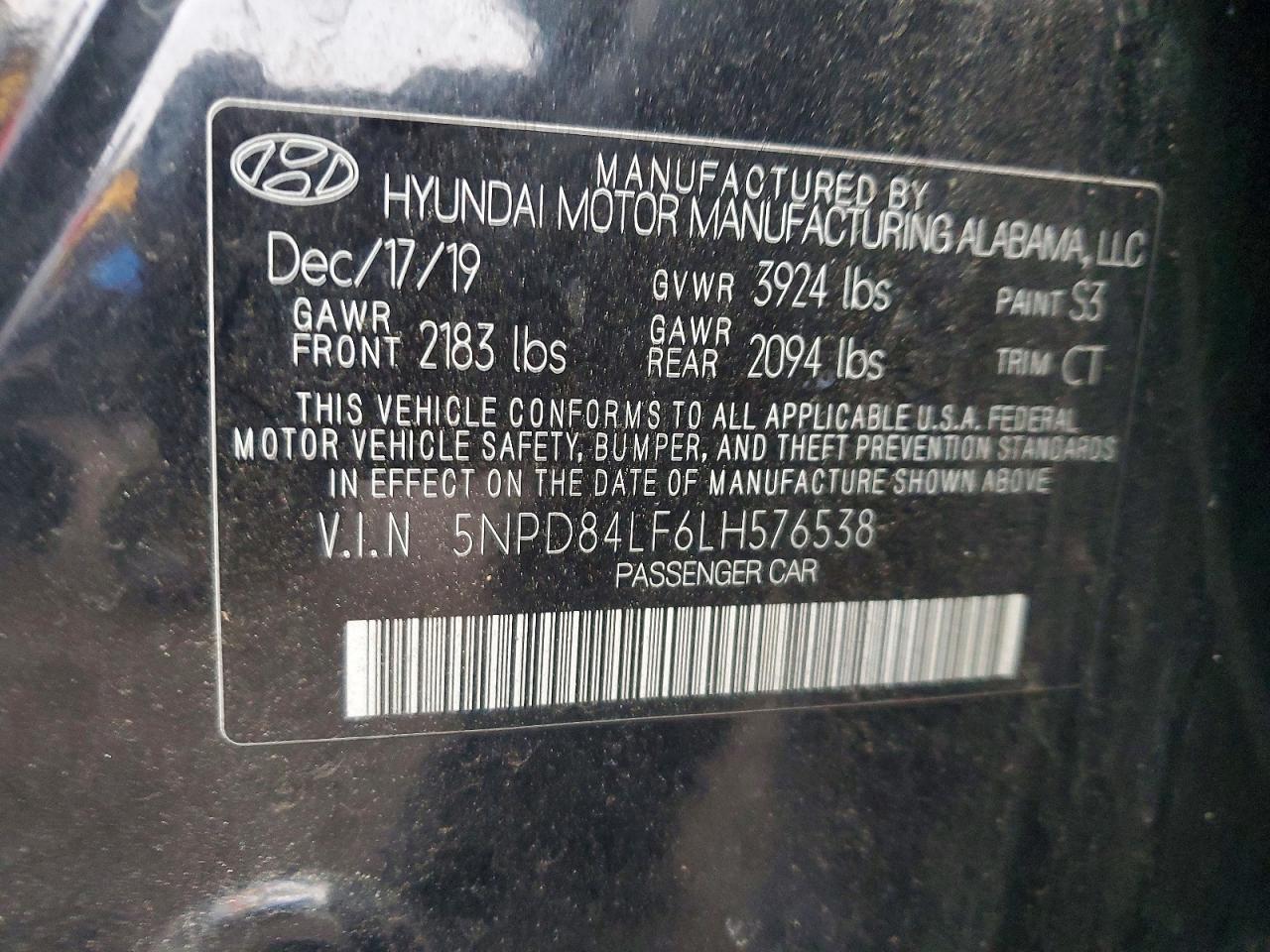 2020 Hyundai Elantra sel