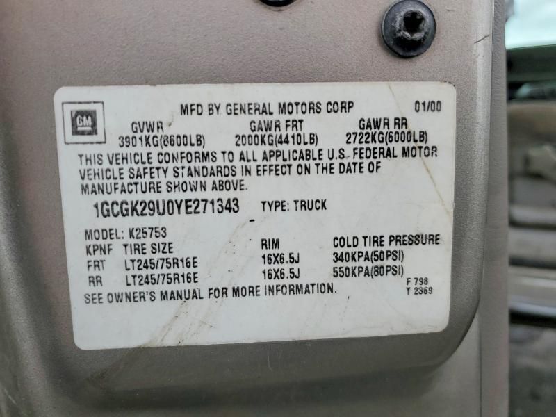 2000 Chevrolet Silverado K2500