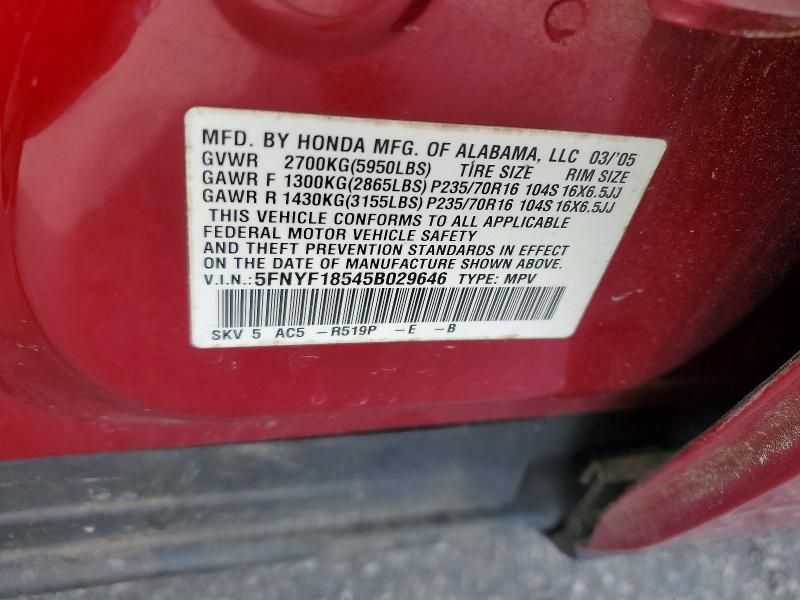 2005 Honda Pilot exl