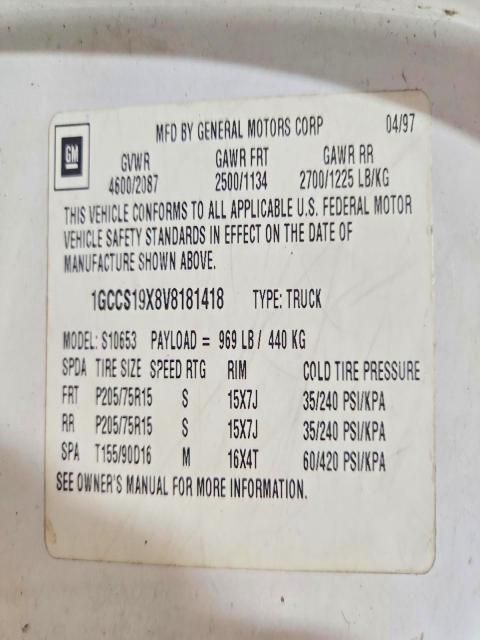 1997 Chevrolet S Truck S10