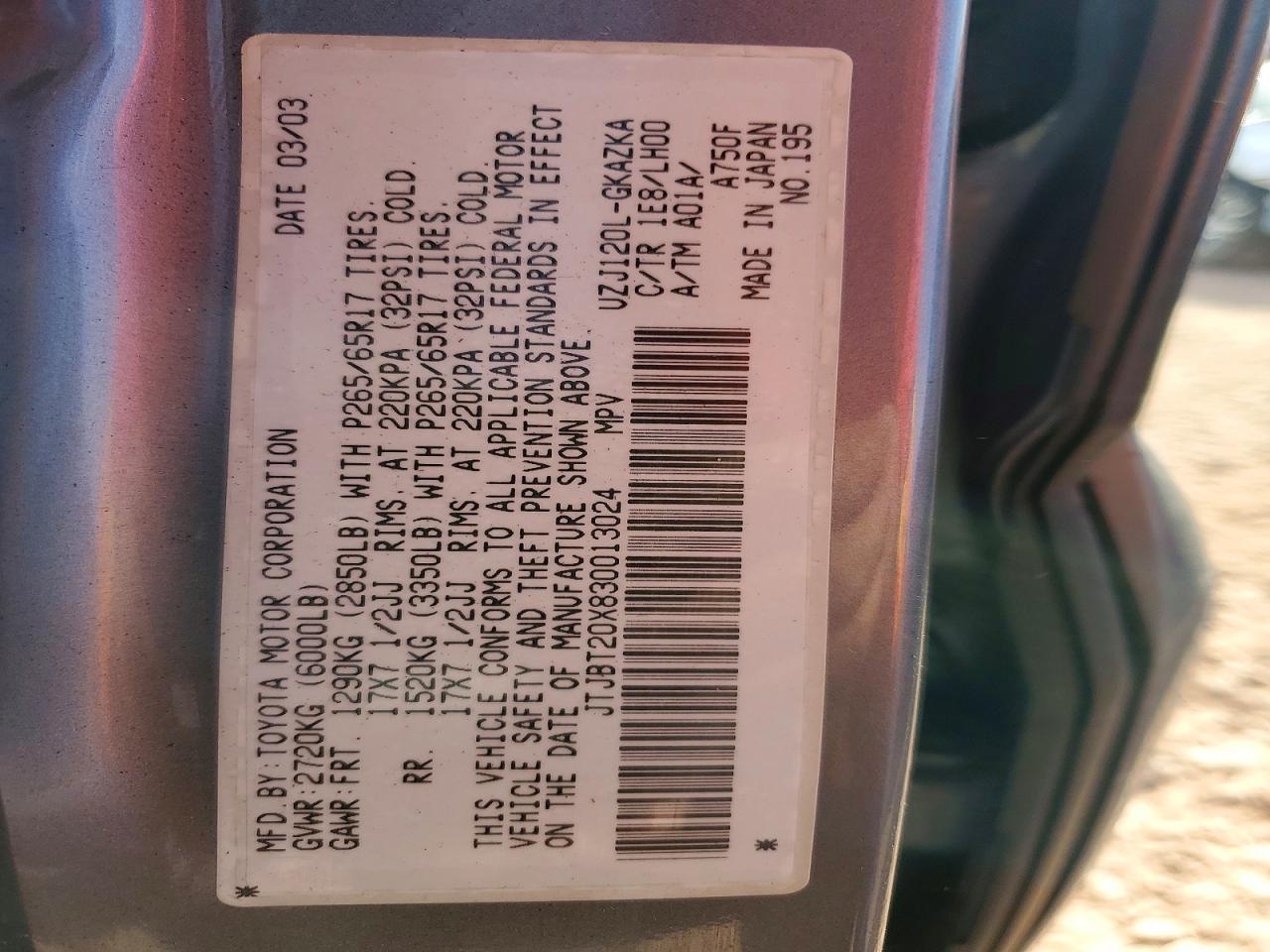 2003 Lexus Gx 470