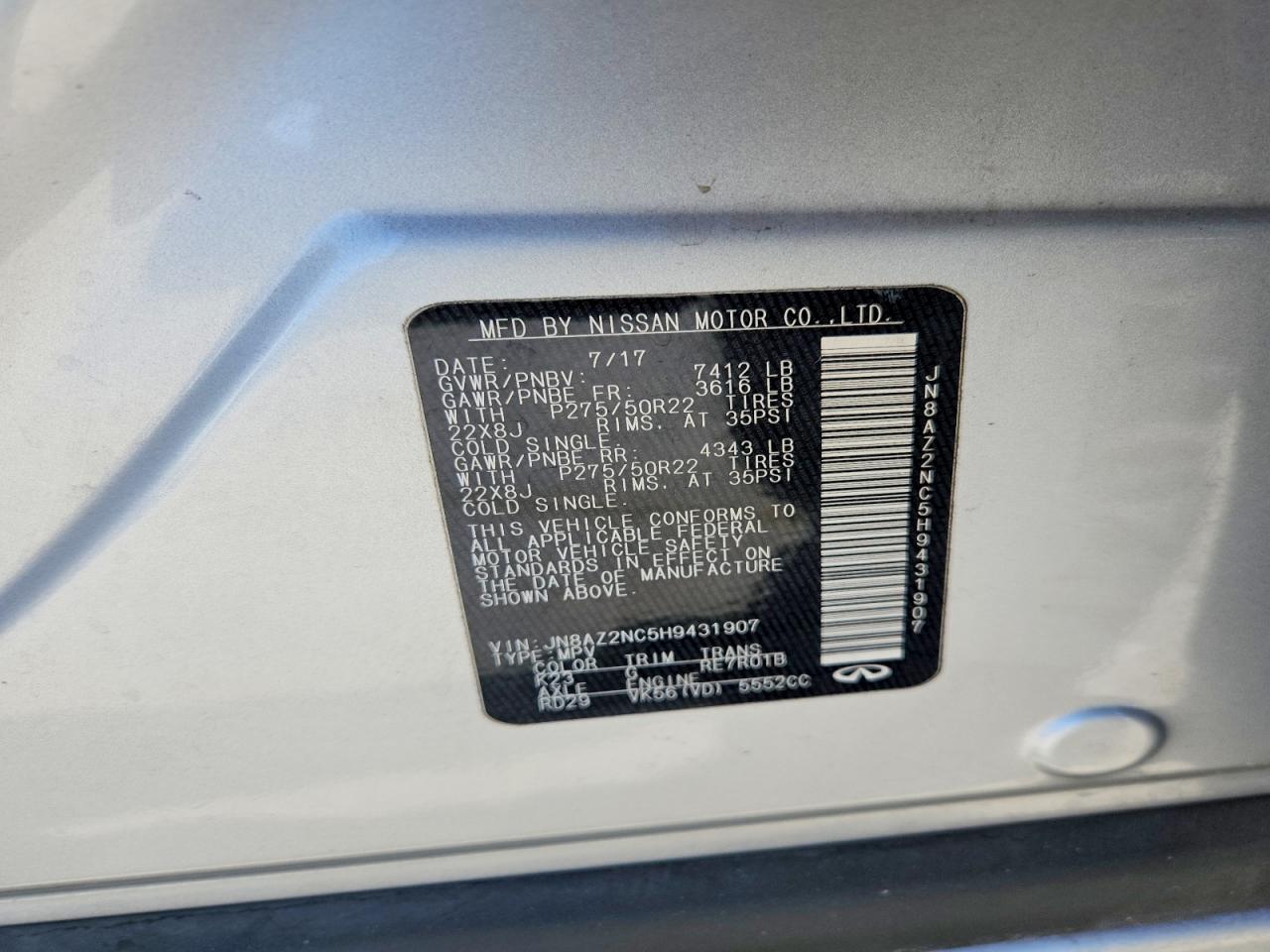 2017 Infiniti Qx80 Base