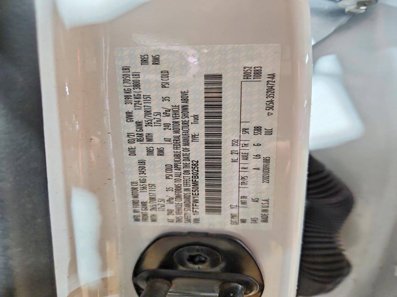 2021 Ford F150 Supercrew