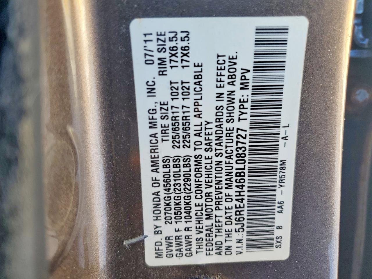 2011 Honda Cr-v se