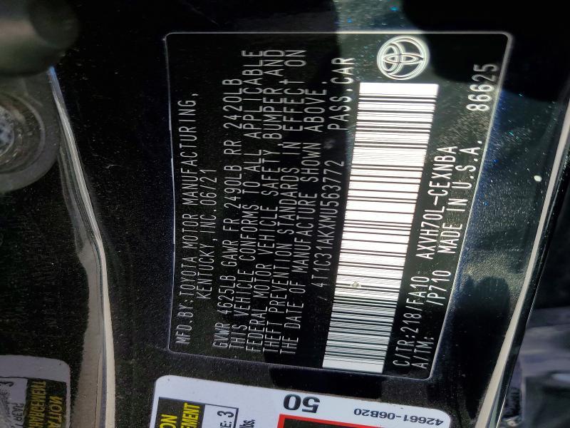 2021 Toyota Camry Hybrid le