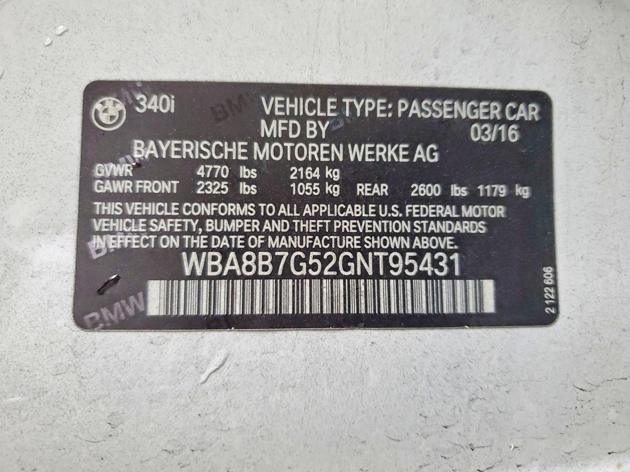 2016 BMW 340 xi