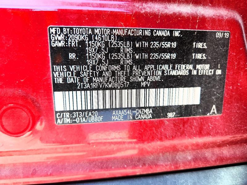 2019 Toyota Rav4 xle Premium