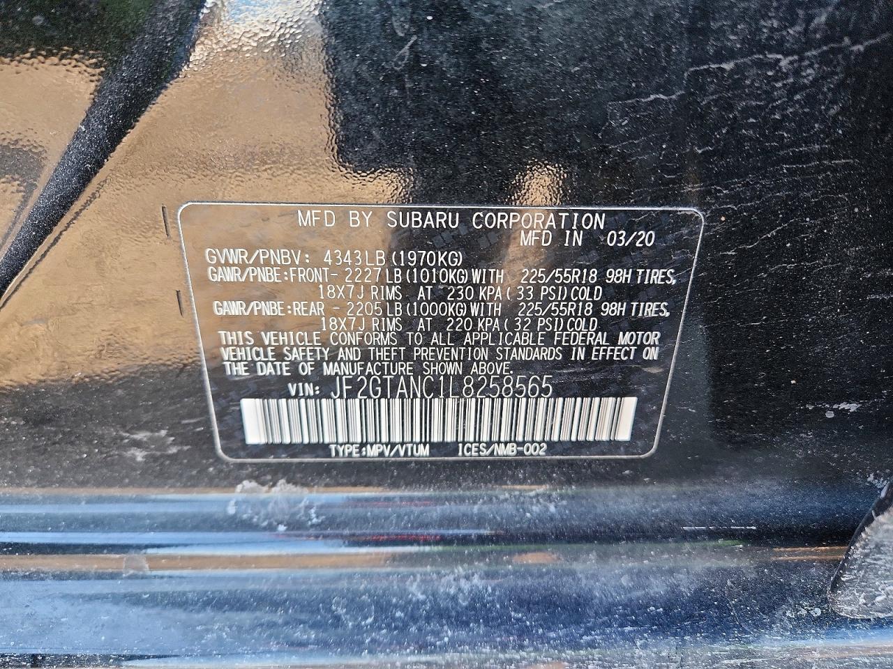 2020 Subaru Crosstrek Limited