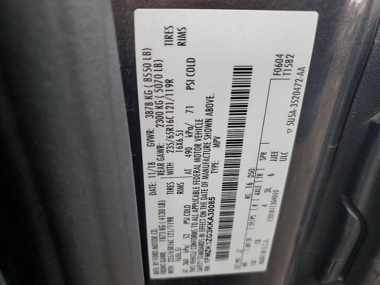 2019 Ford Transit T-150