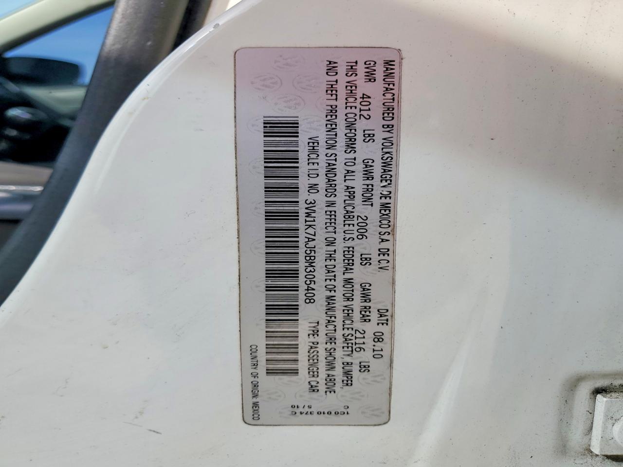 2011 Volkswagen Jetta Base
