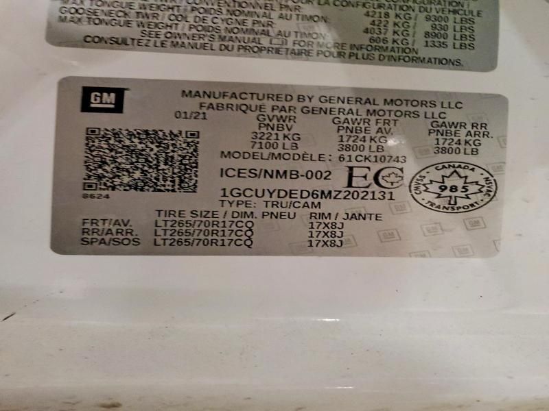 2021 Chevrolet Silverado K1500 lt