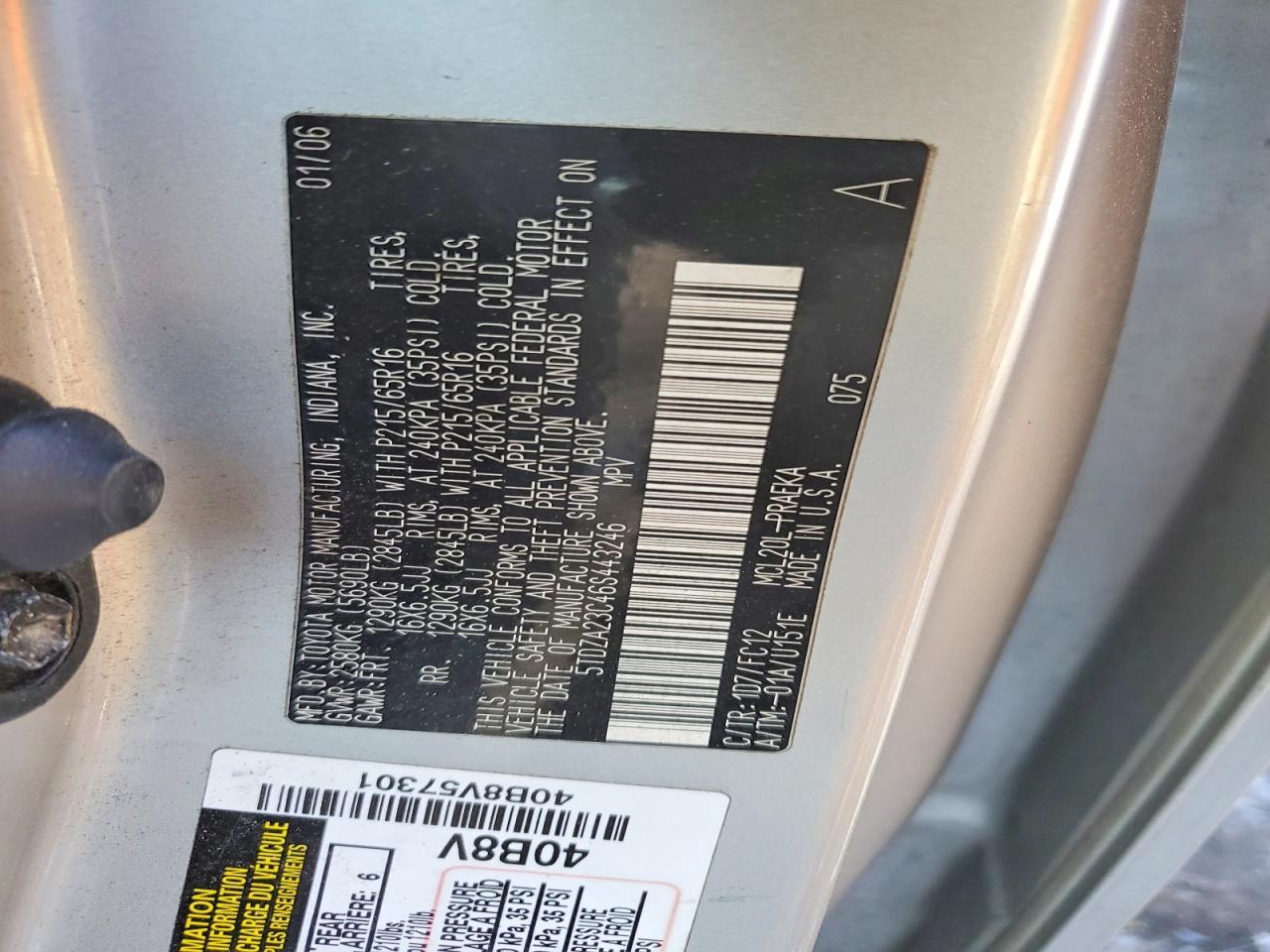 2006 Toyota Sienna ce