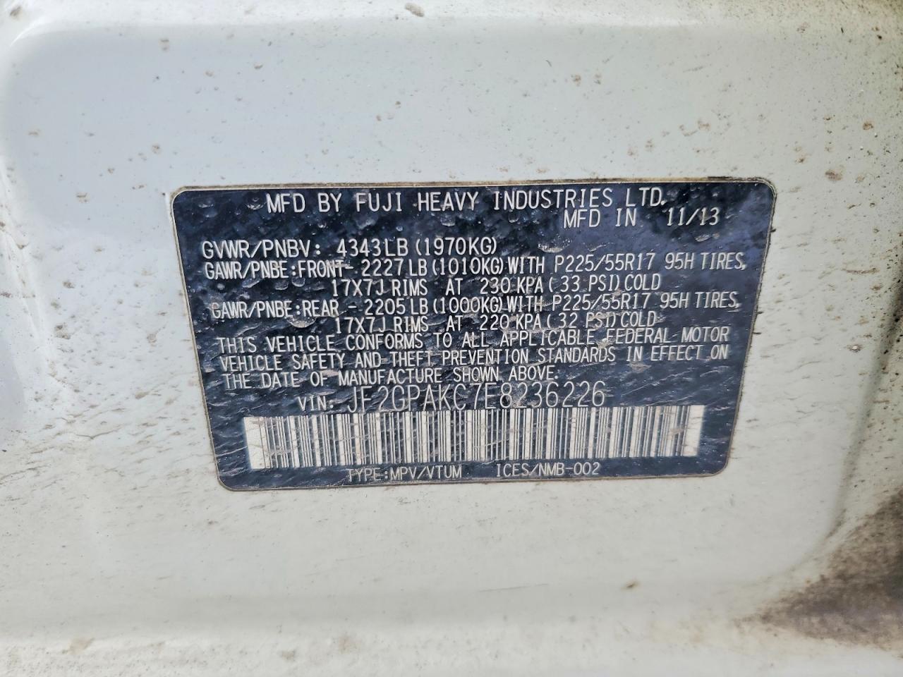 2014 Subaru Xv Crosstrek 2.0 Limited