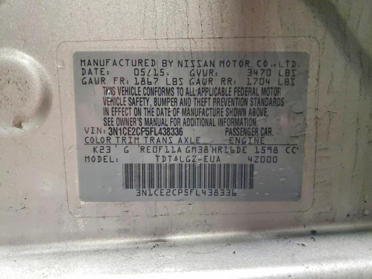 2015 Nissan Versa Note s
