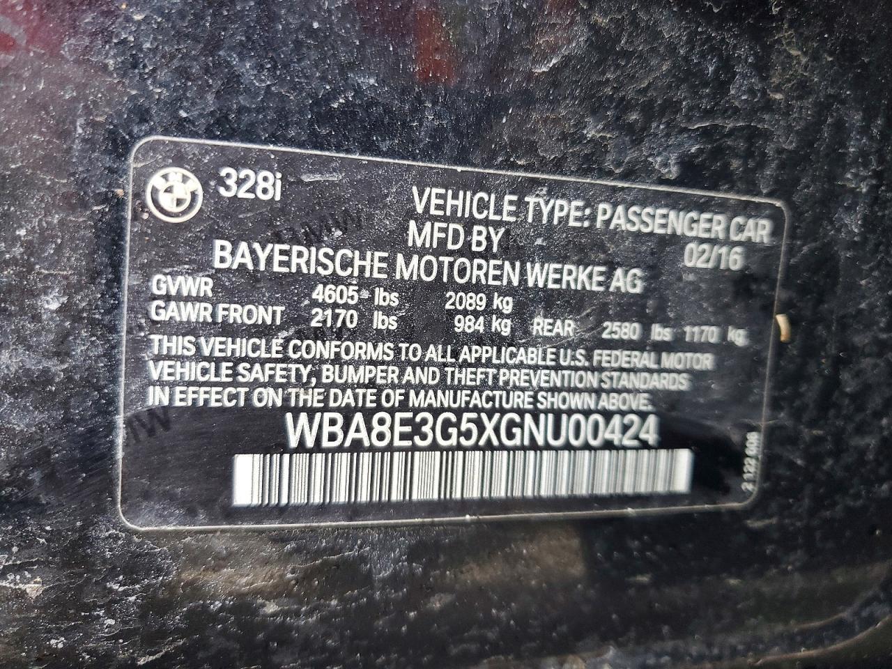 2016 BMW 328 xi Sulev