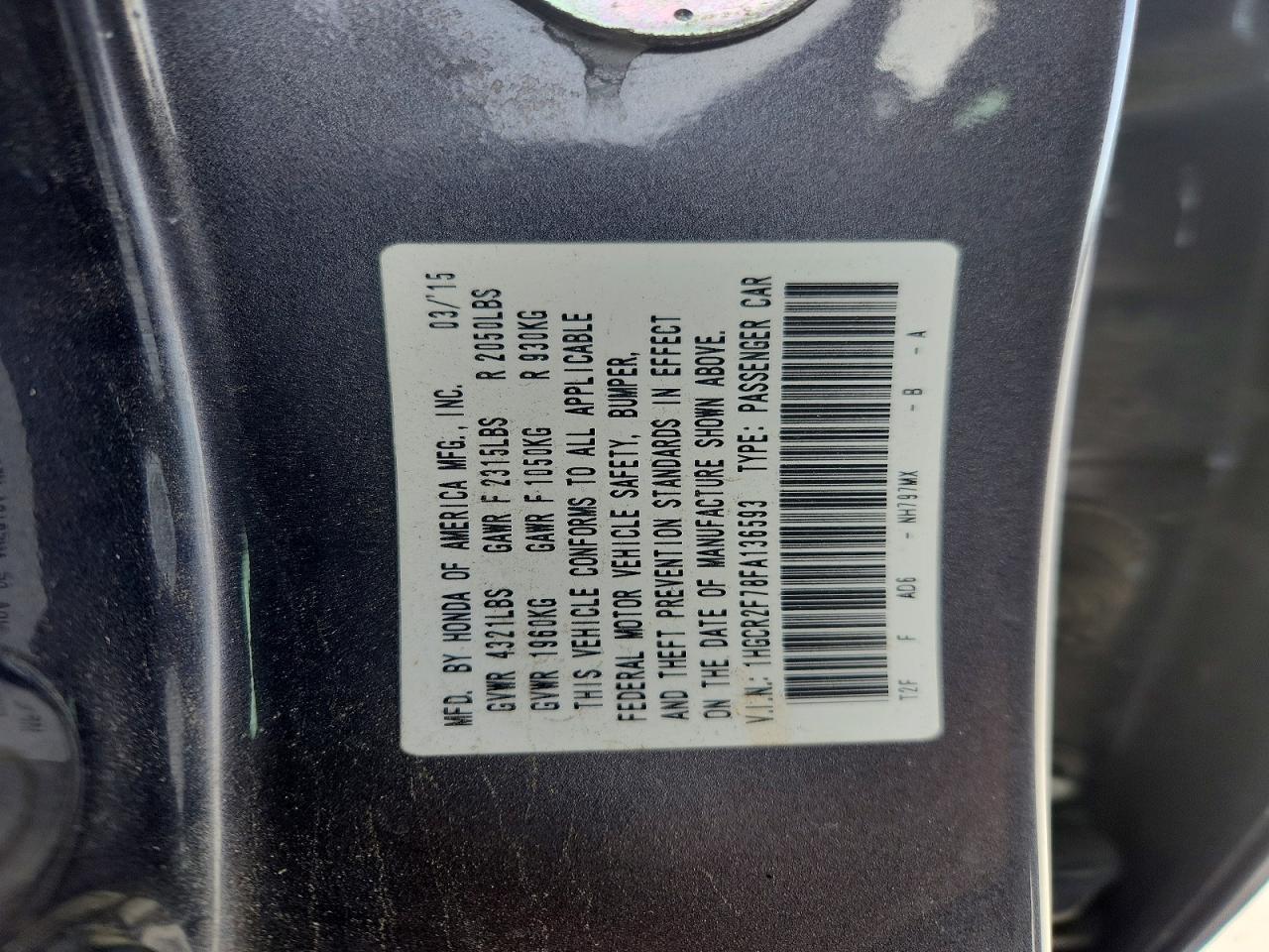 2015 Honda Accord ex