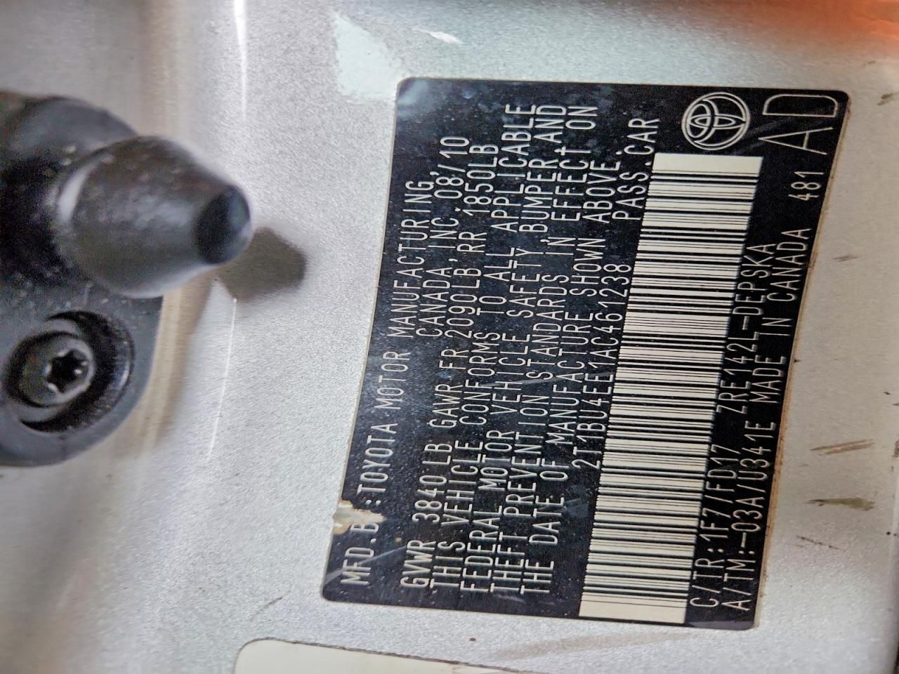 2010 Toyota Corolla Base