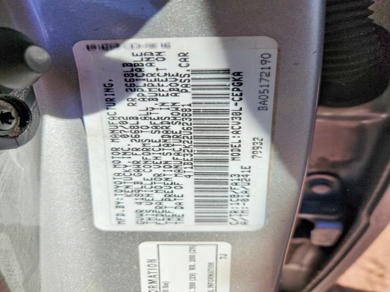 2002 Toyota Camry le