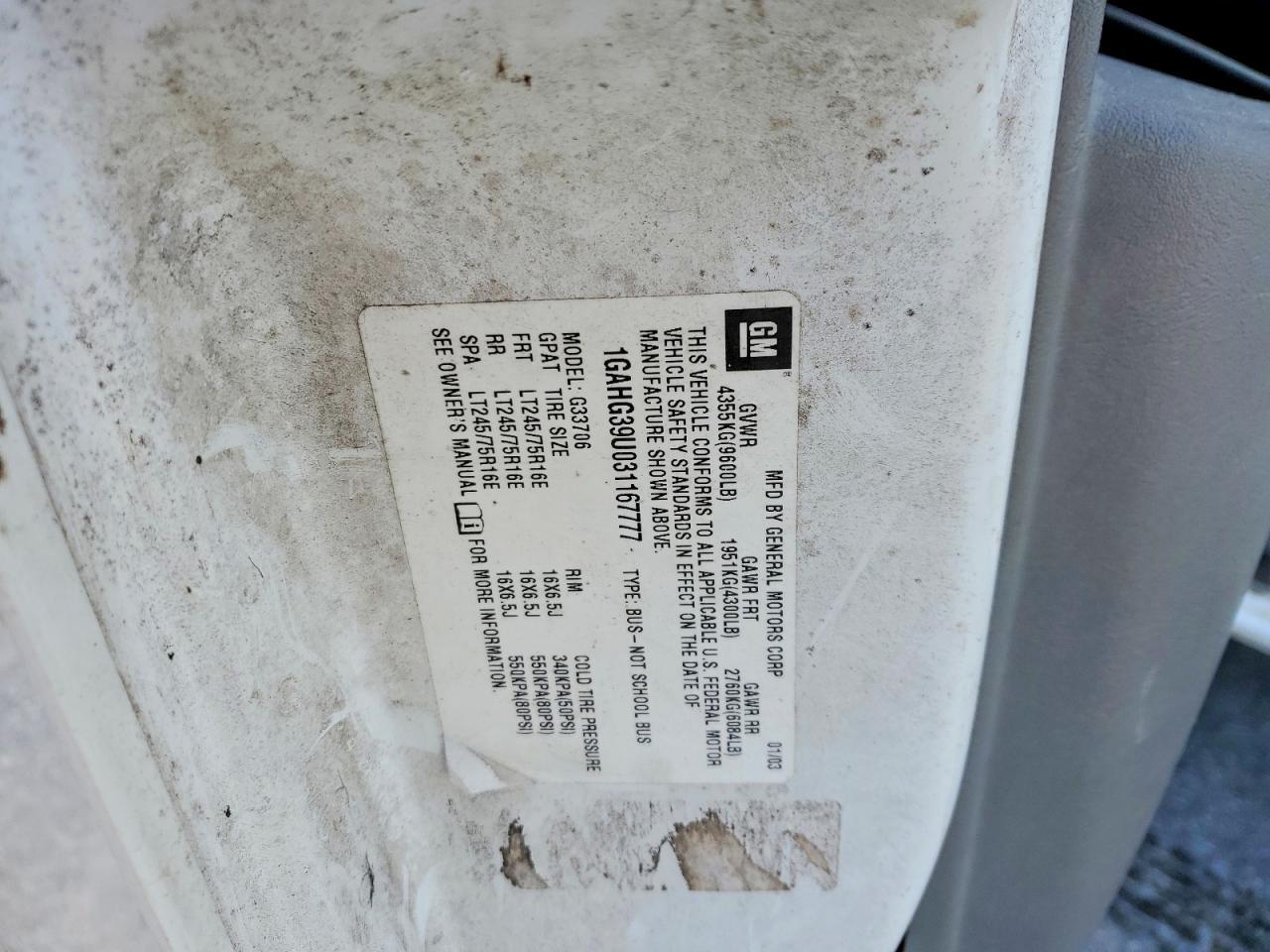 2006 Chev Rolet Express 2500 Utility / Service Van