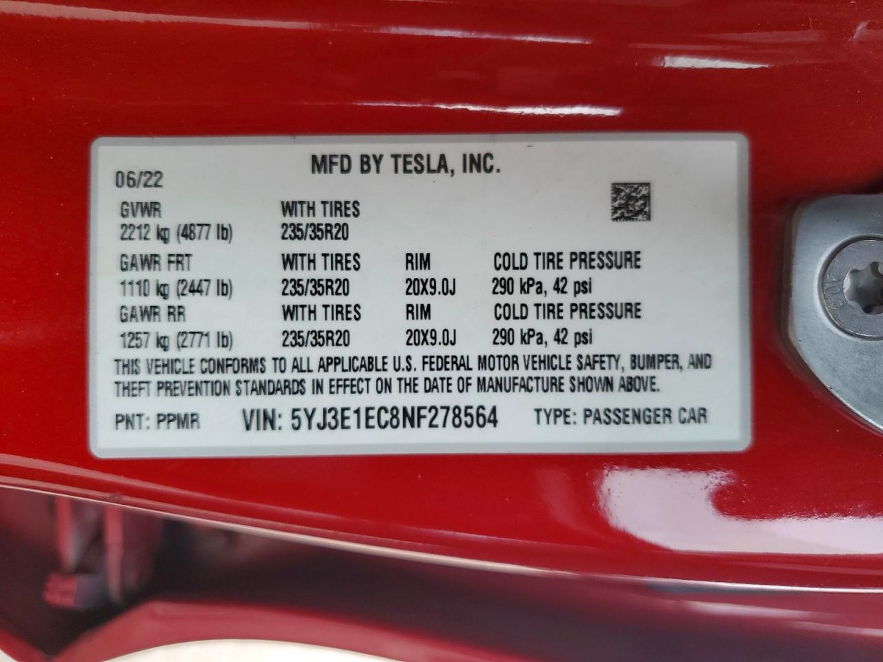 2022 Tesla Model 3