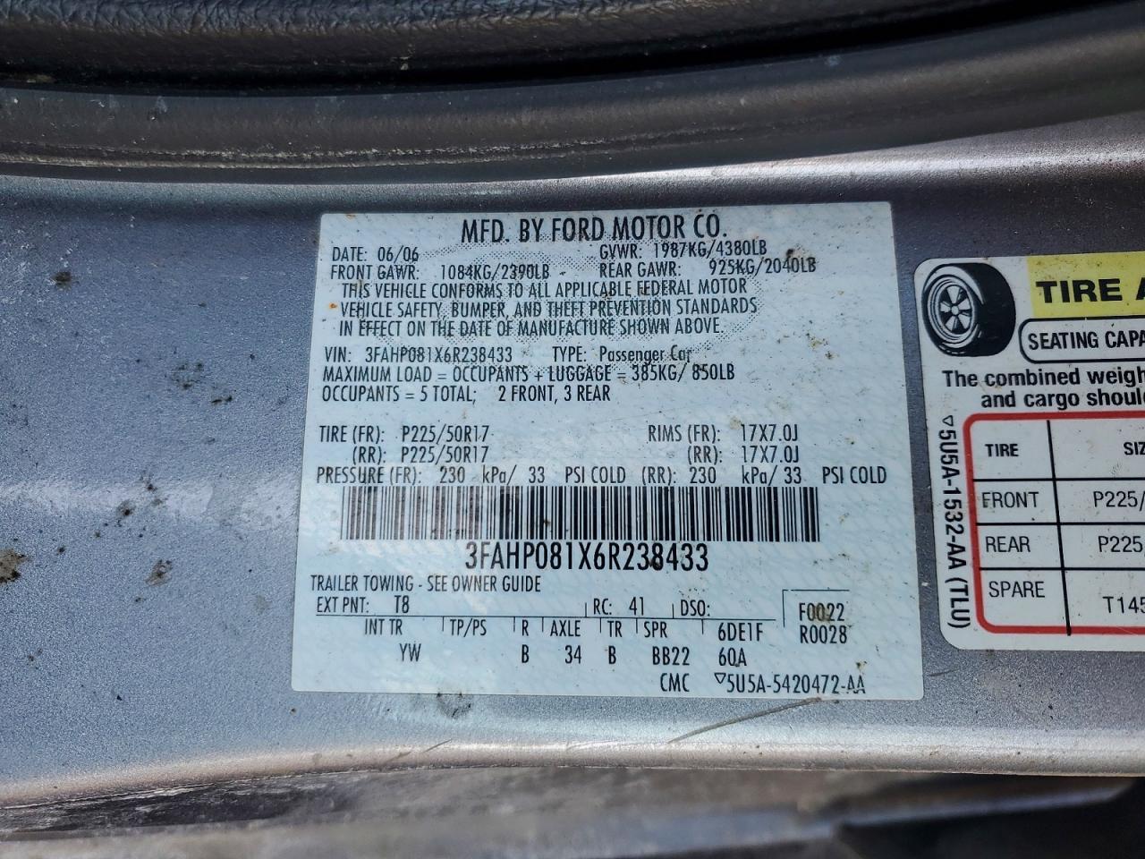 2006 Ford Fusion sel