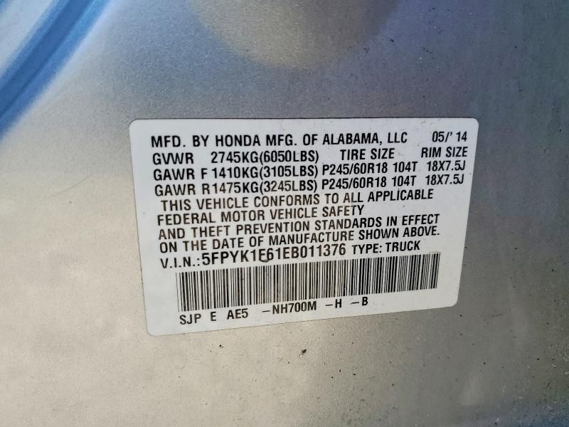 2014 Honda Ridgeline RTL-S