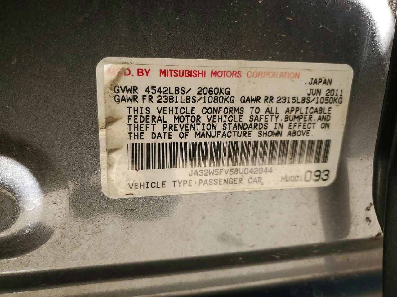 2011 Mitsubishi Lancer Evolution mr
