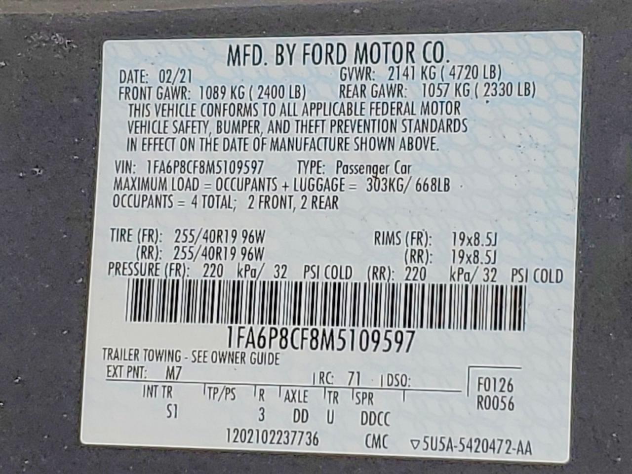 2021 Ford Mustang gt