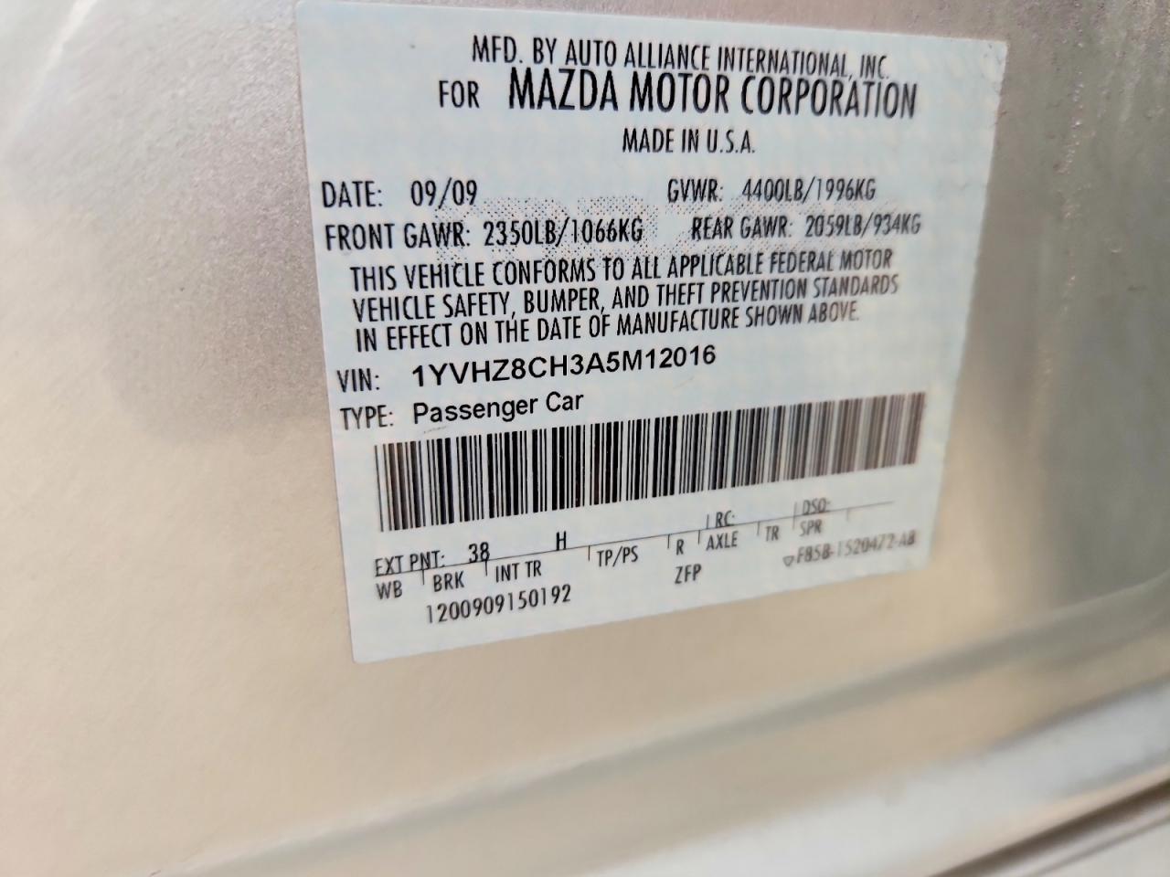 2010 Mazda 6 I