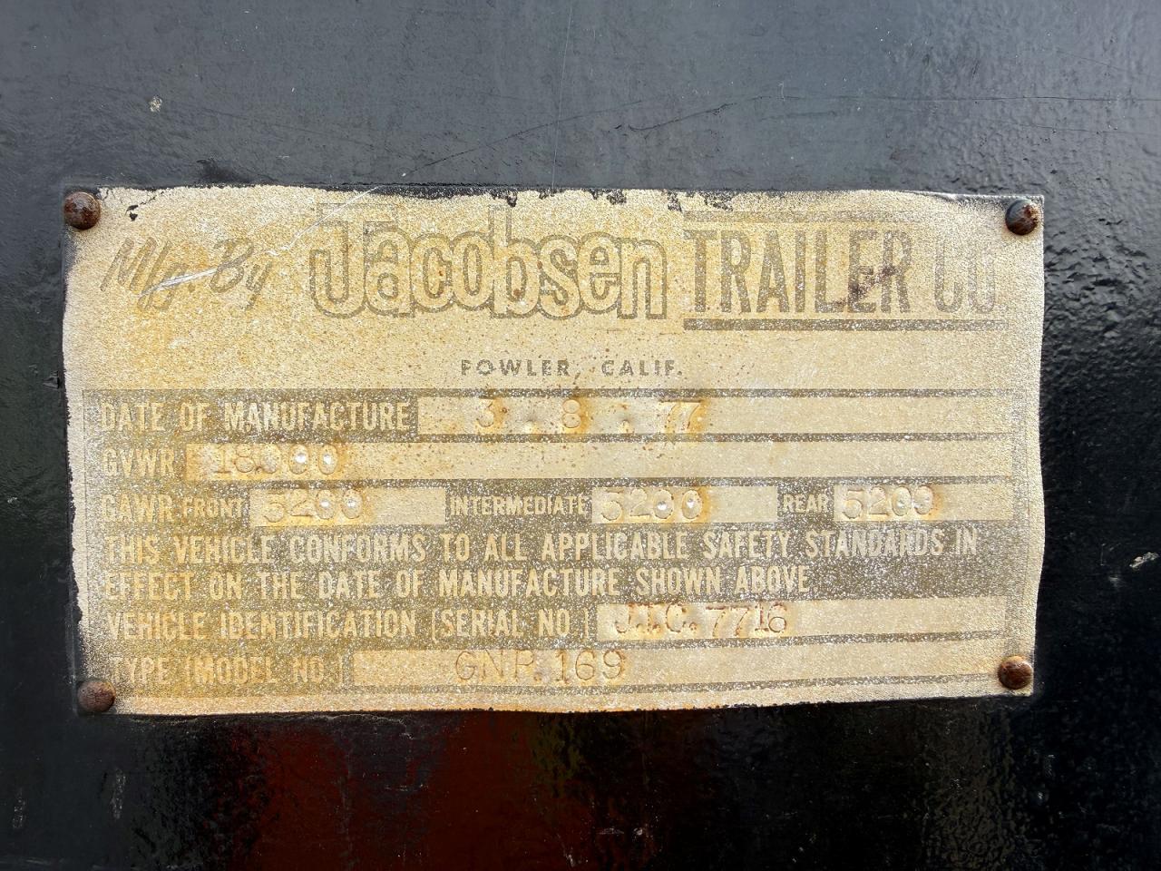 1977 Jcbs 1977 Utility Dump Trailer