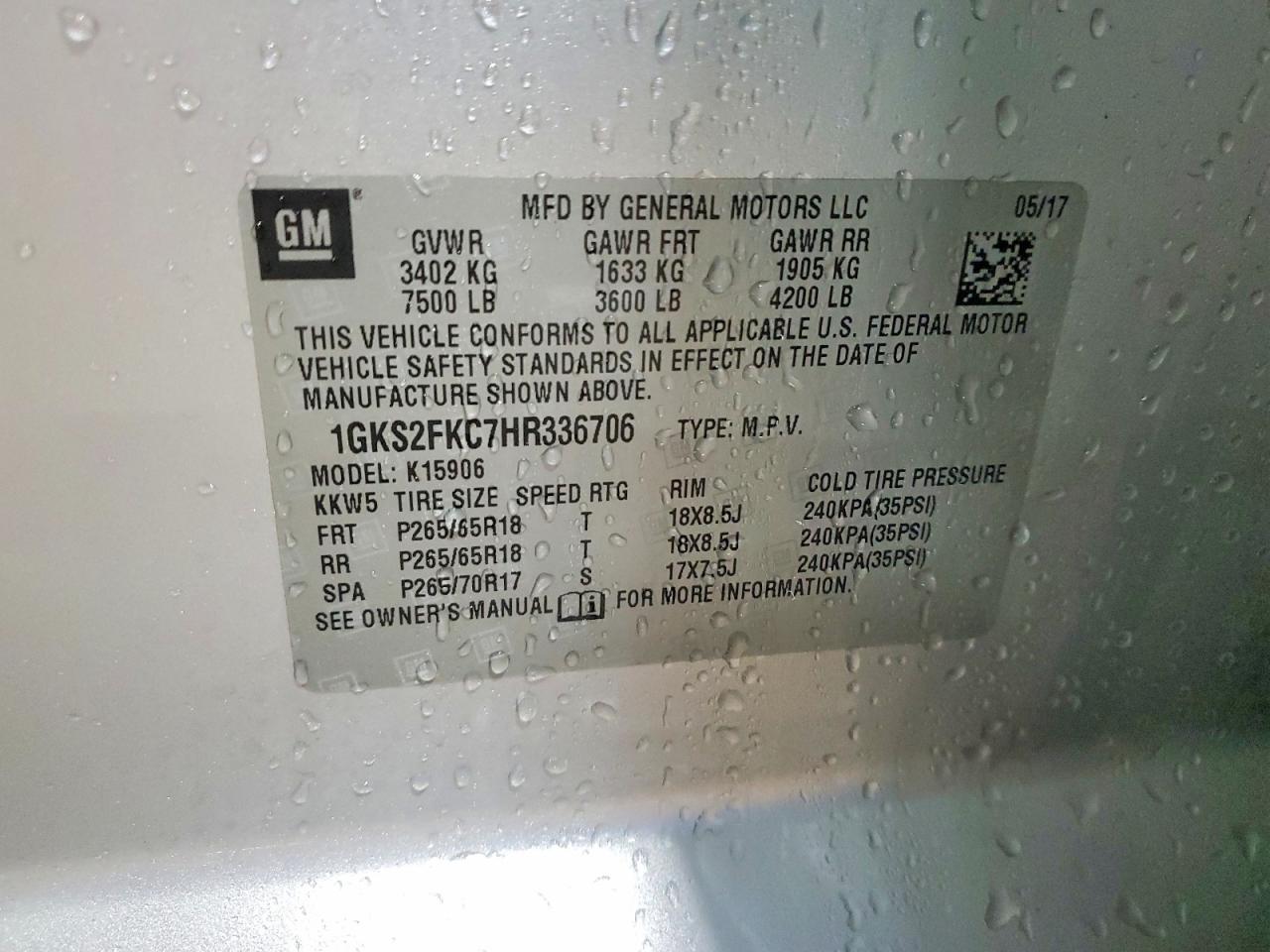 2017 GMC Yukon xl K1500 sle