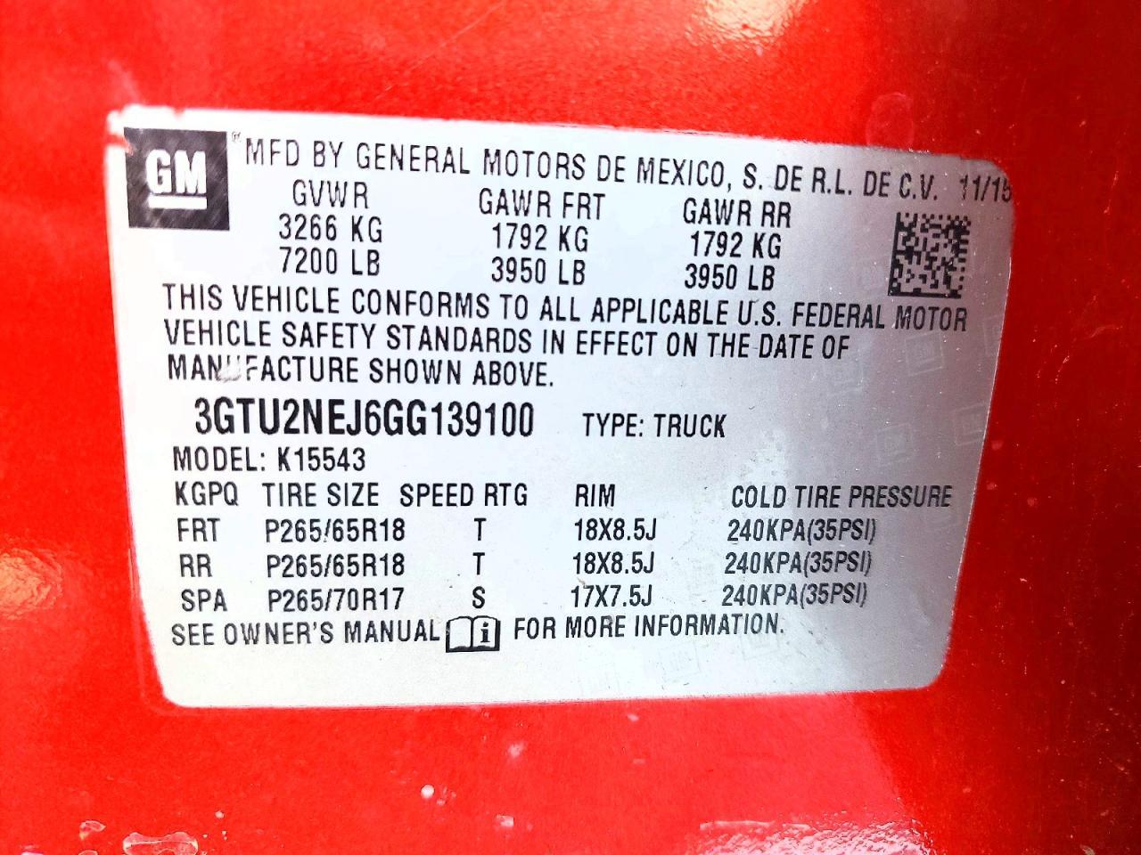 2016 GMC Sierra K1500 SLT