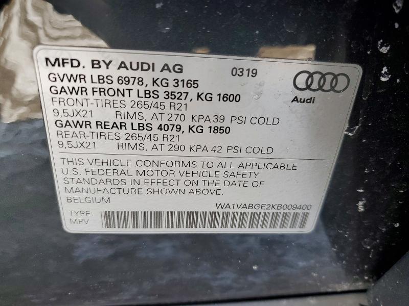 2019 Audi E-tron Prestige