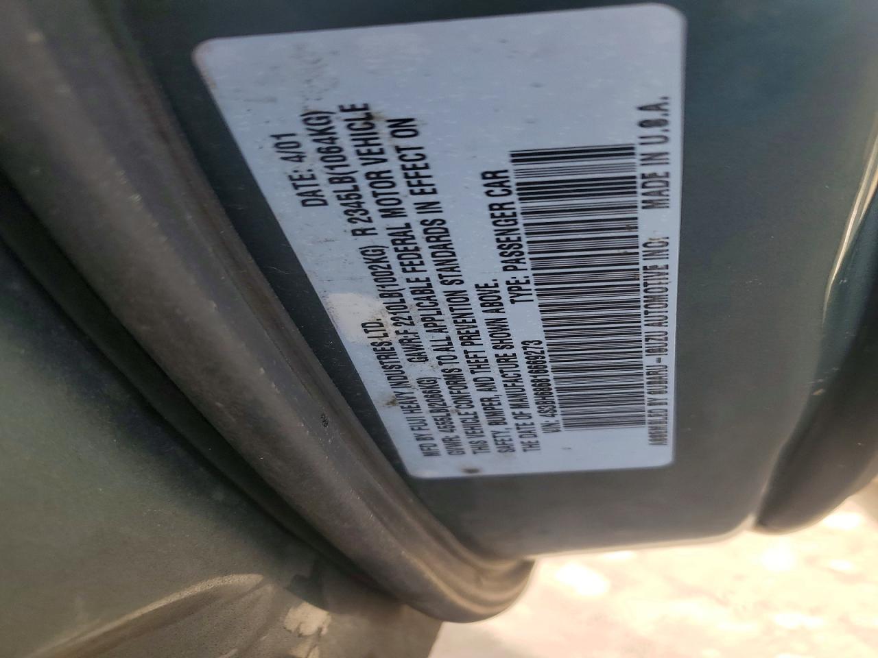 2001 Subaru Legacy Outback Limited