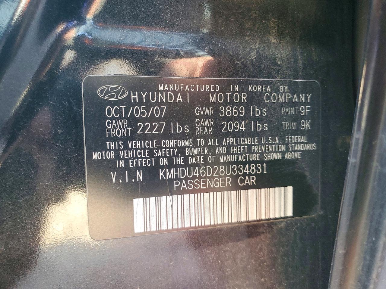 2008 Hyundai Elantra gls