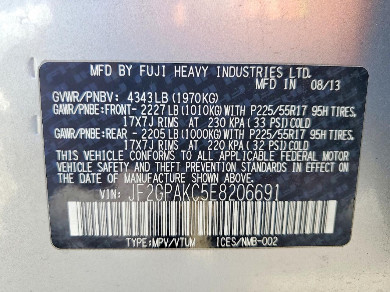 2014 Subaru Xv Crosstrek 2.0 Limited