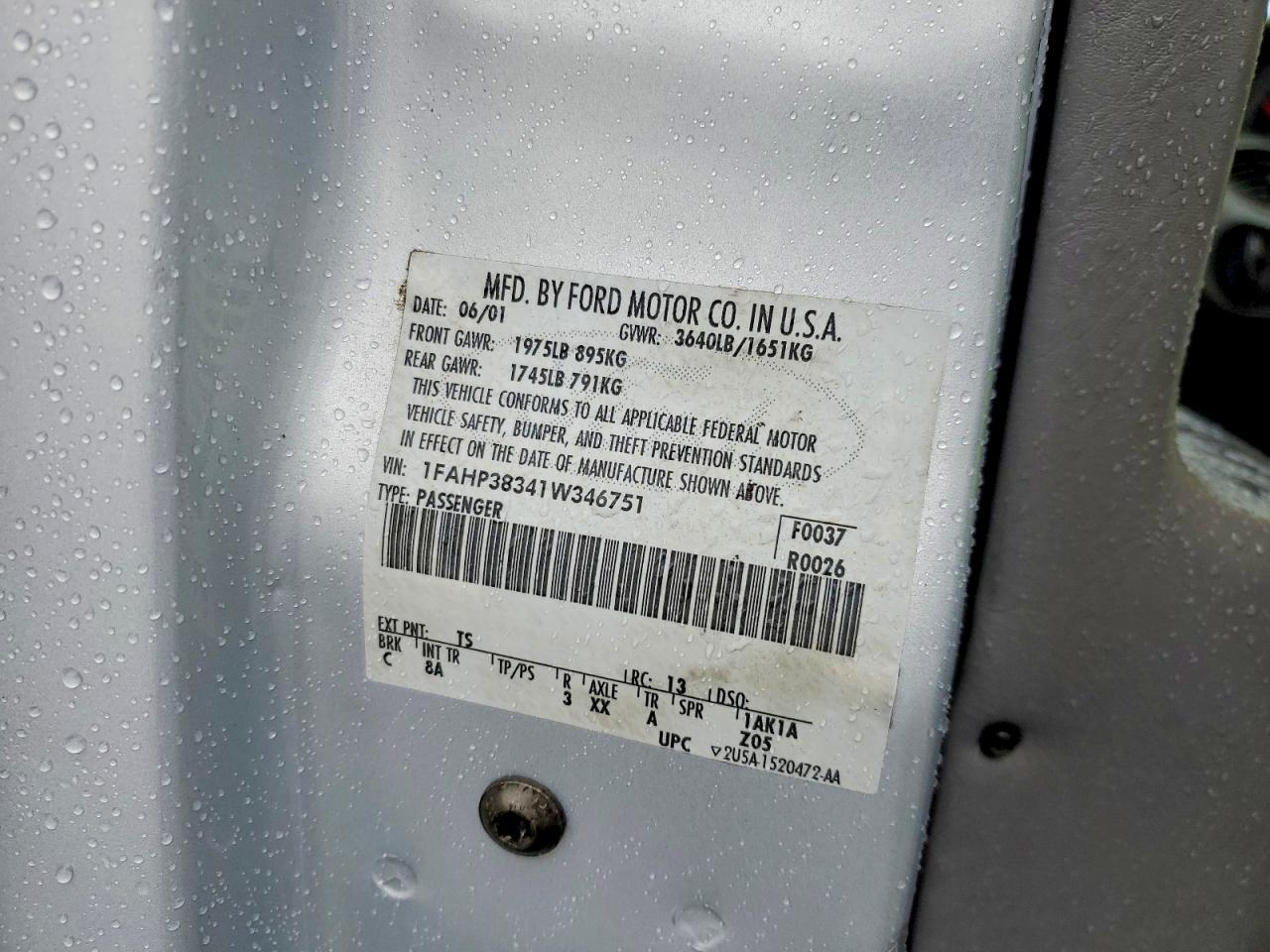 2001 Ford Focus zts