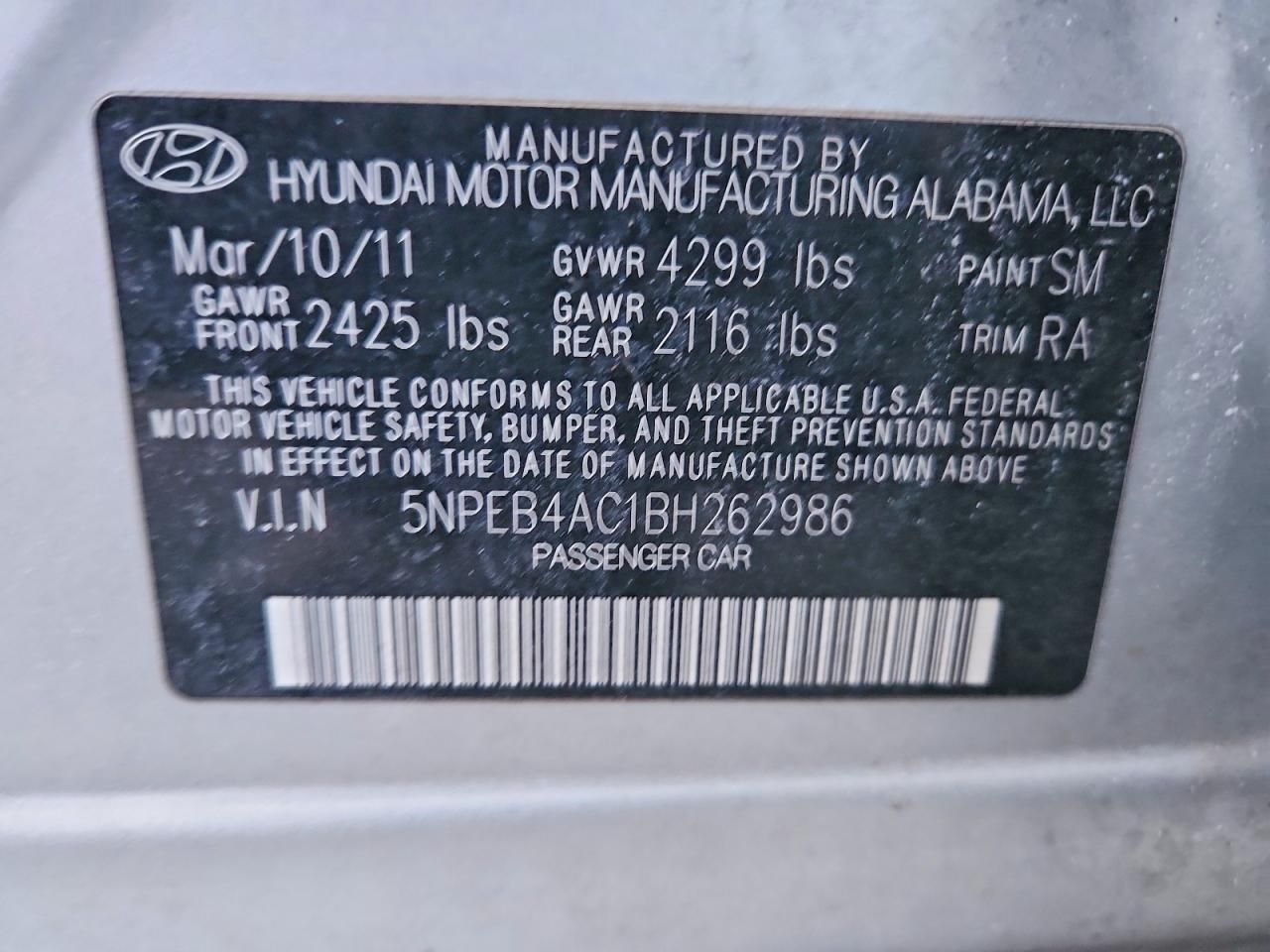 2011 Hyundai Sonata gls