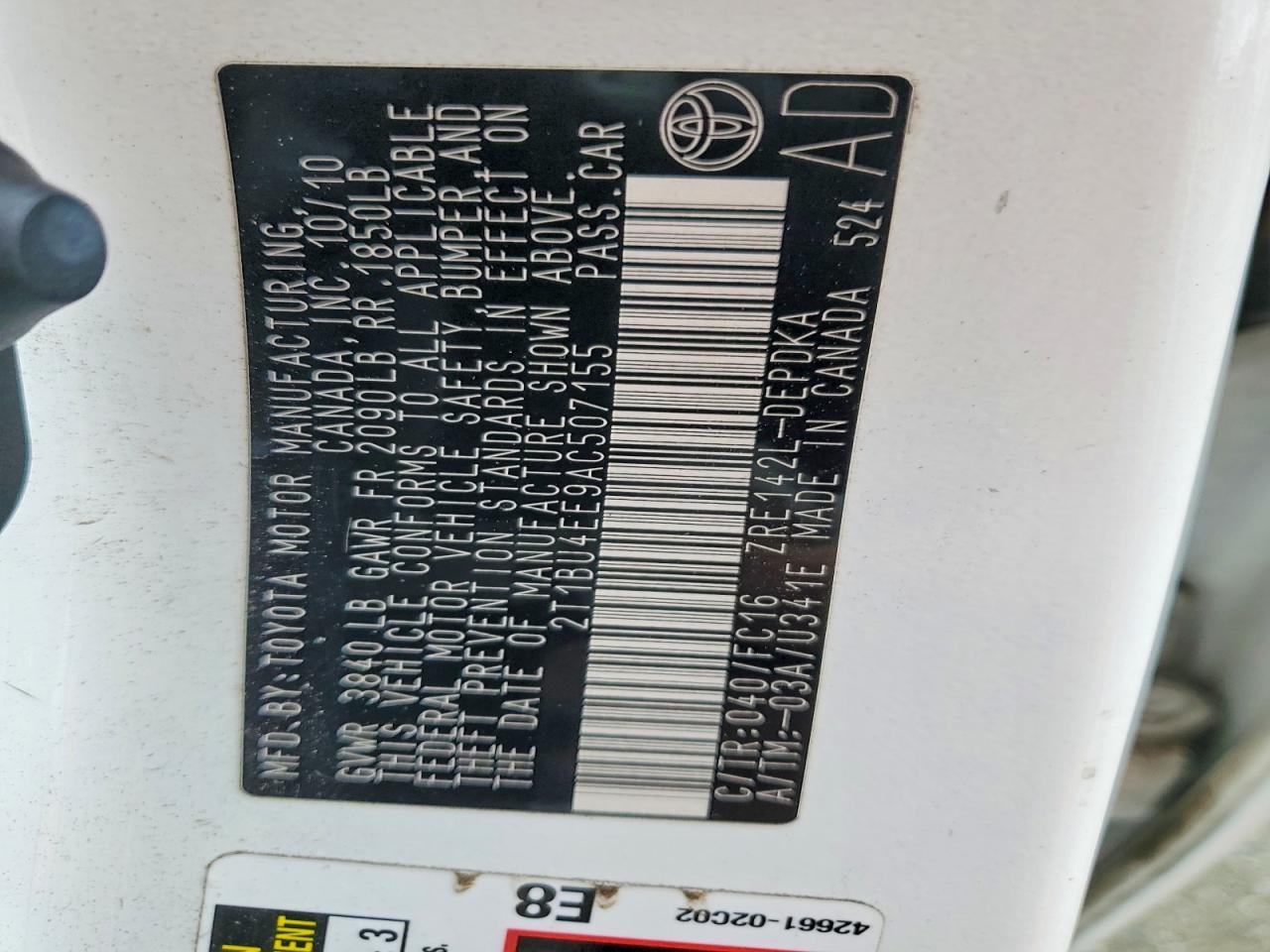 2010 Toyota Corolla Base