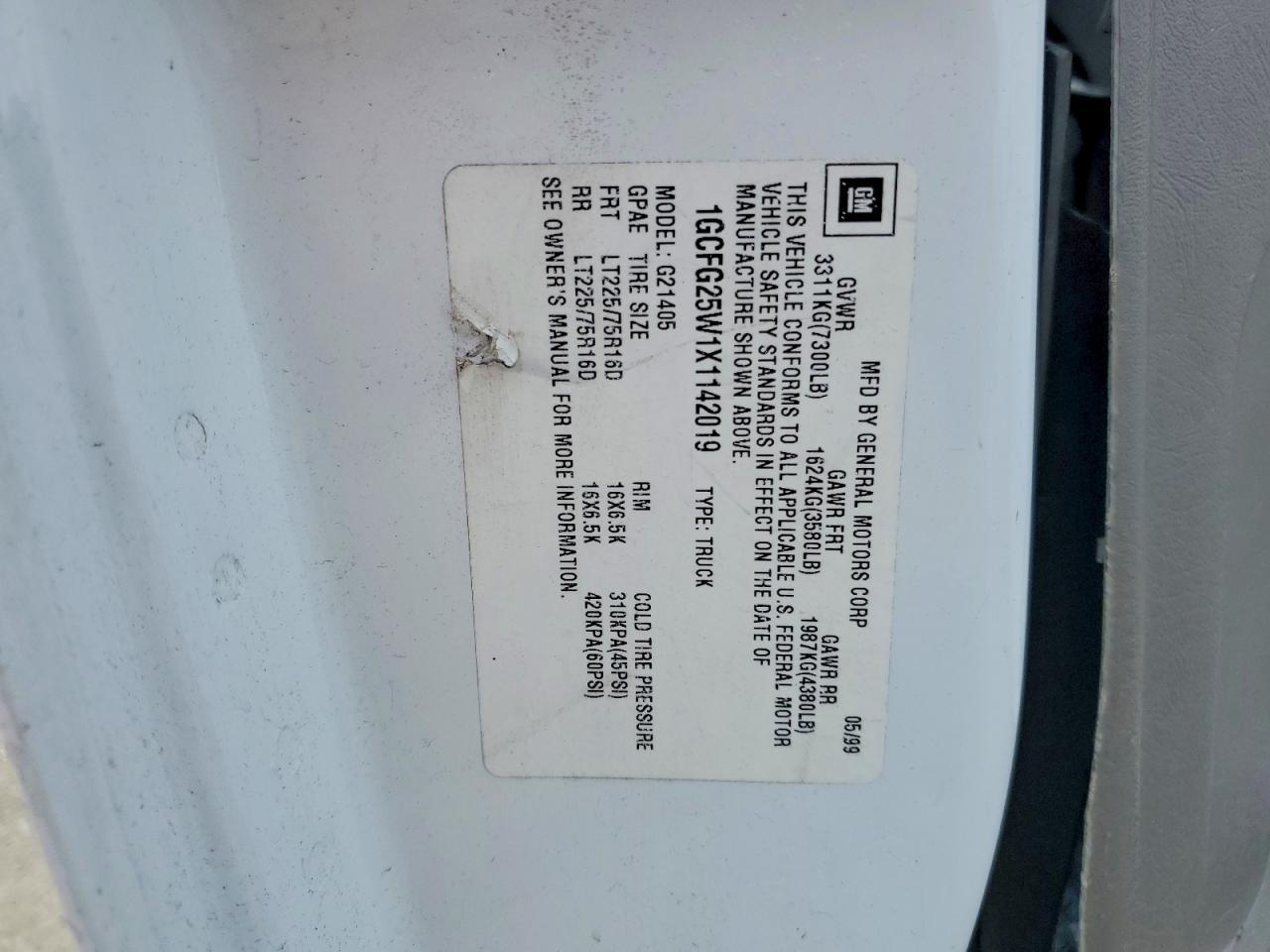 1999 Chevrolet Express G2