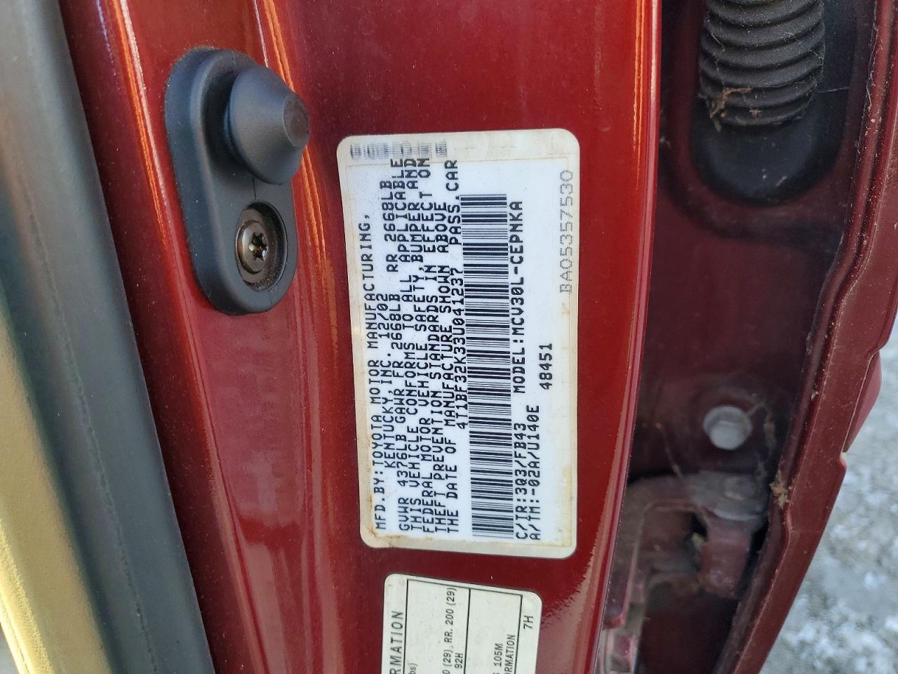 2003 Toyota Camry le