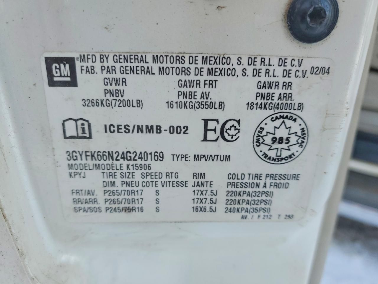 2004 Cadillac Escalade esv