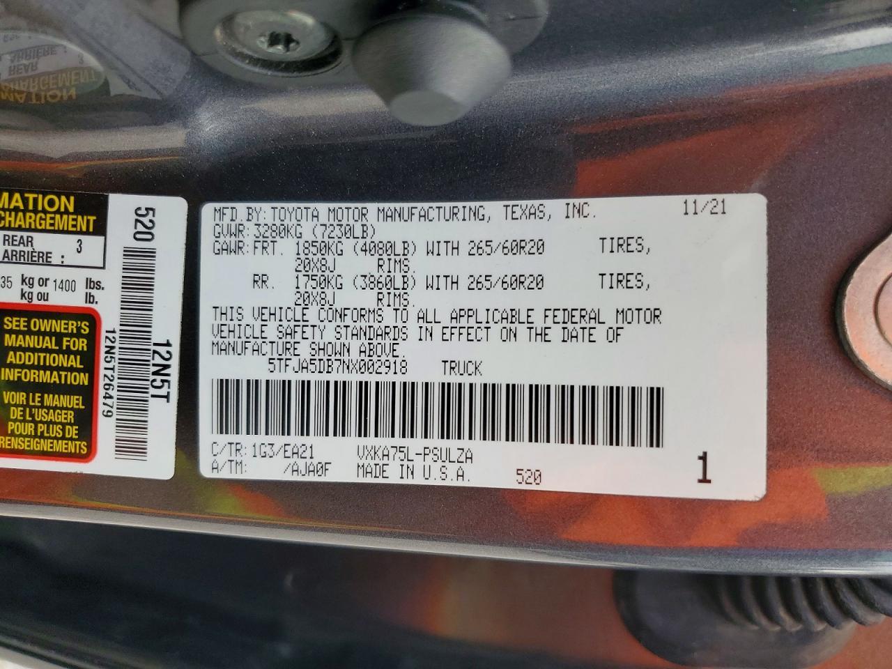 2022 Toyota Tundra Limited