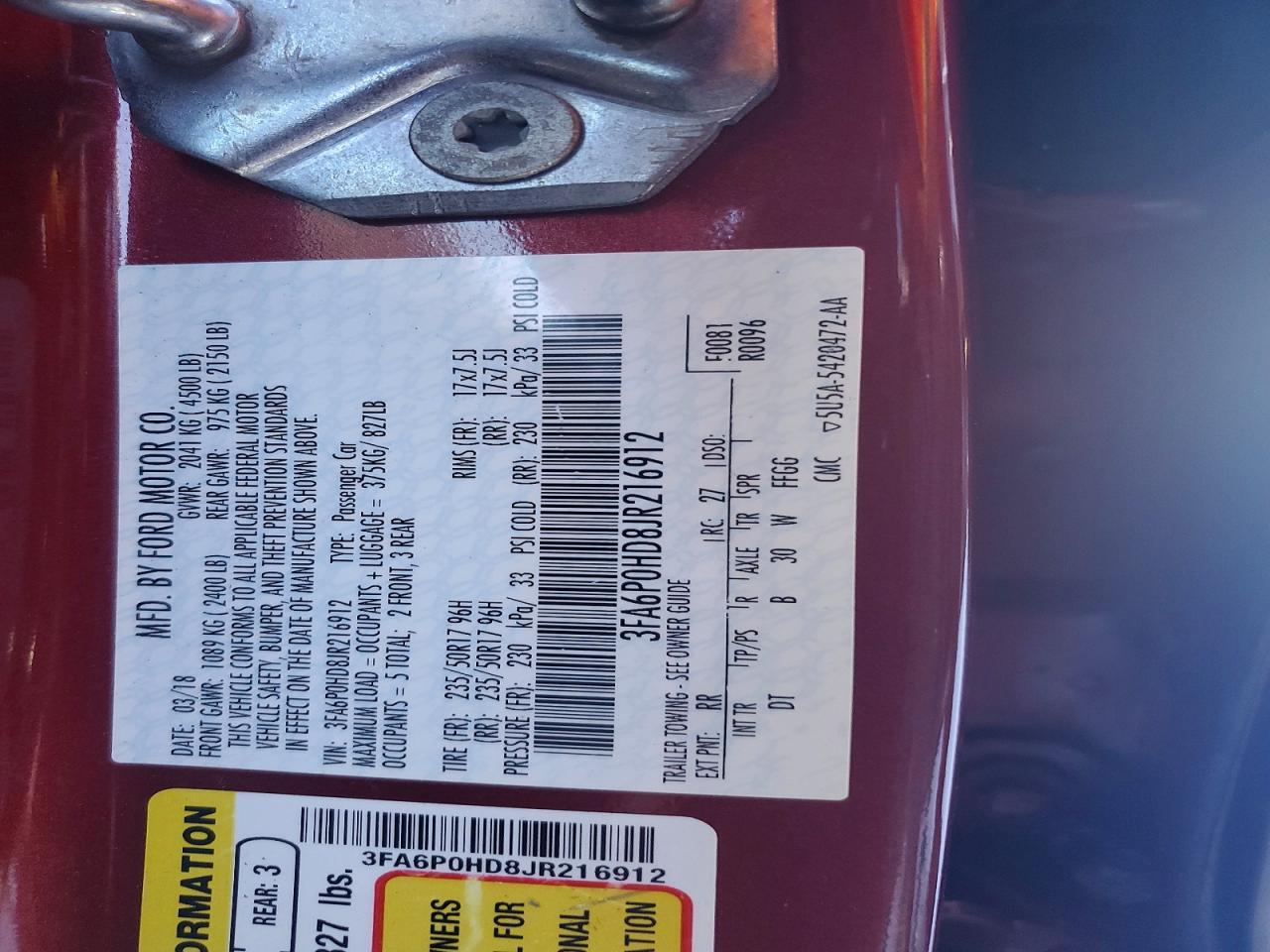 2018 Ford Fusion se