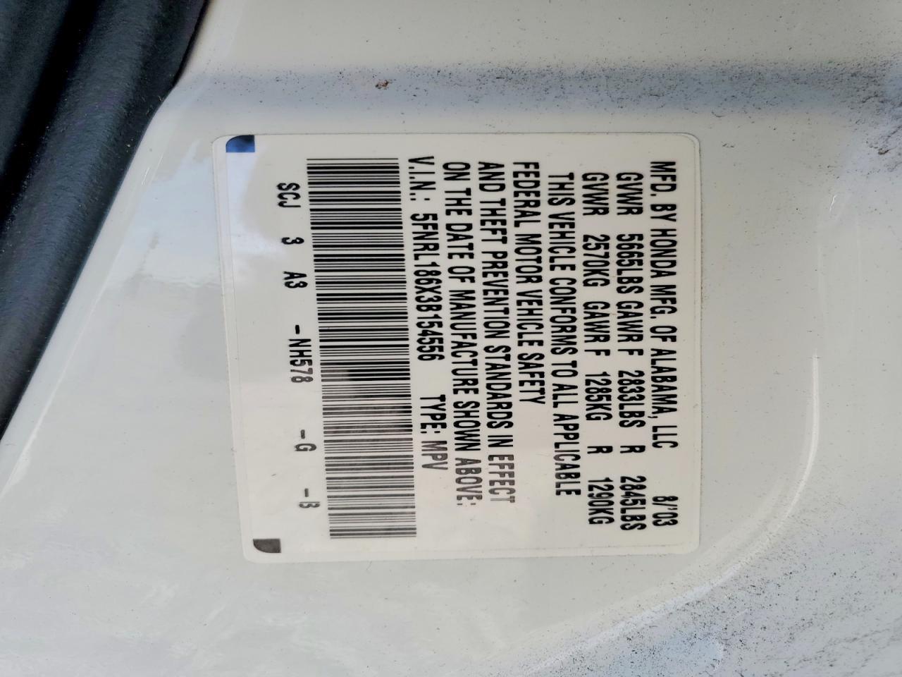 2003 Honda Odyssey ex