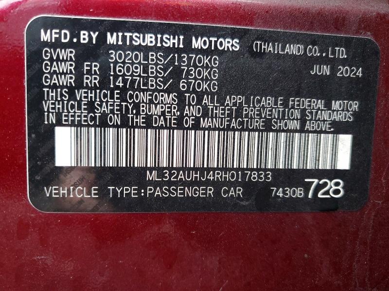 2024 Mitsubishi Mirage es