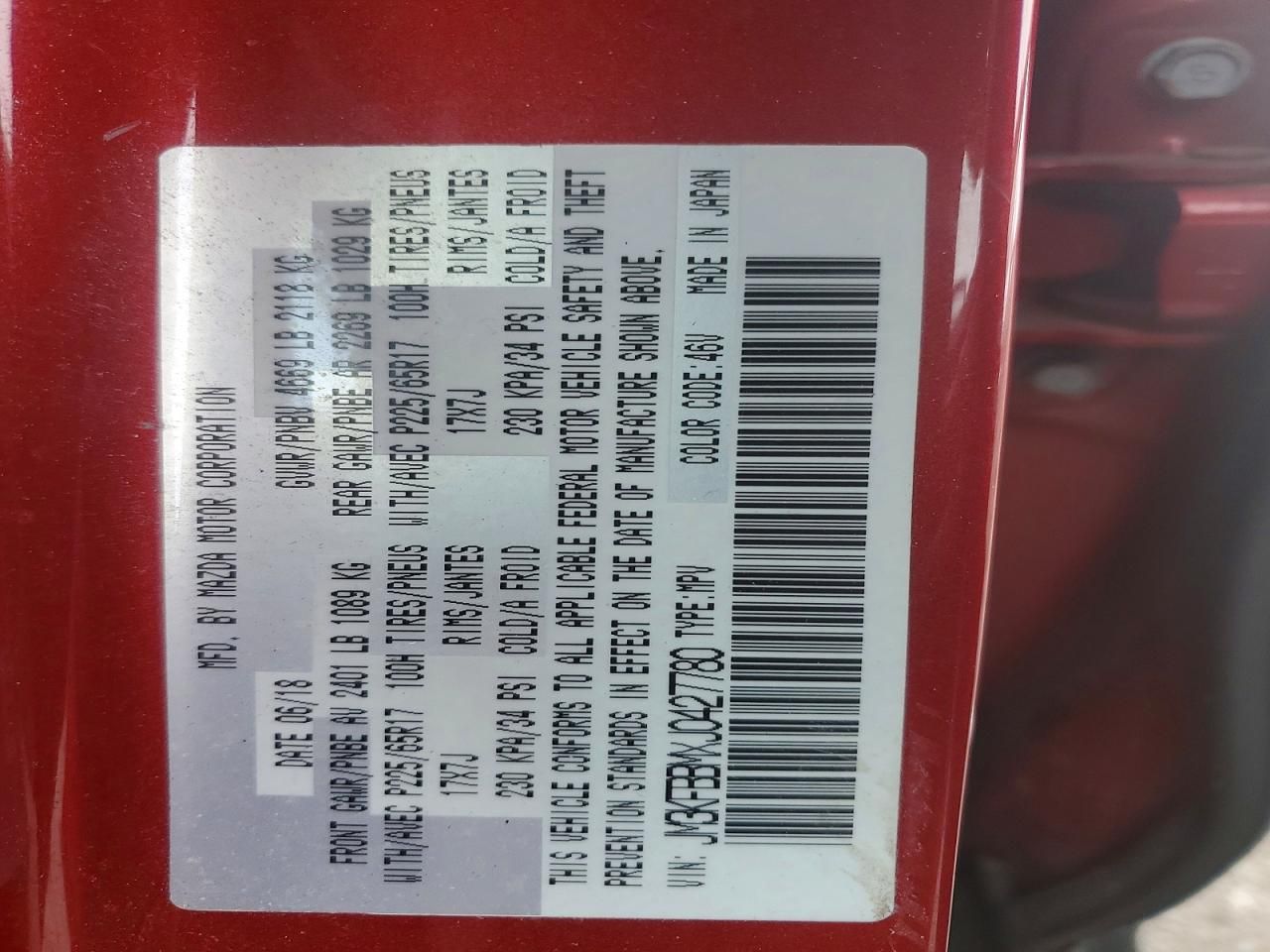 2018 Mazda Cx-5 Sport